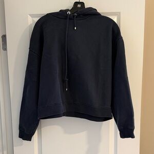 Frame Denim Navy Fleece-Lined Hoodie